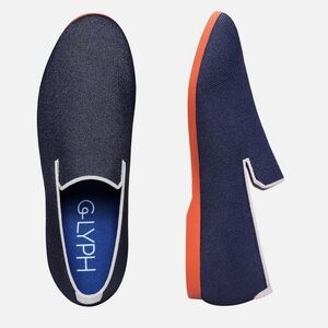 GLYPH Knit Marlin Blue Minimalist Slip-On Loafers for Men